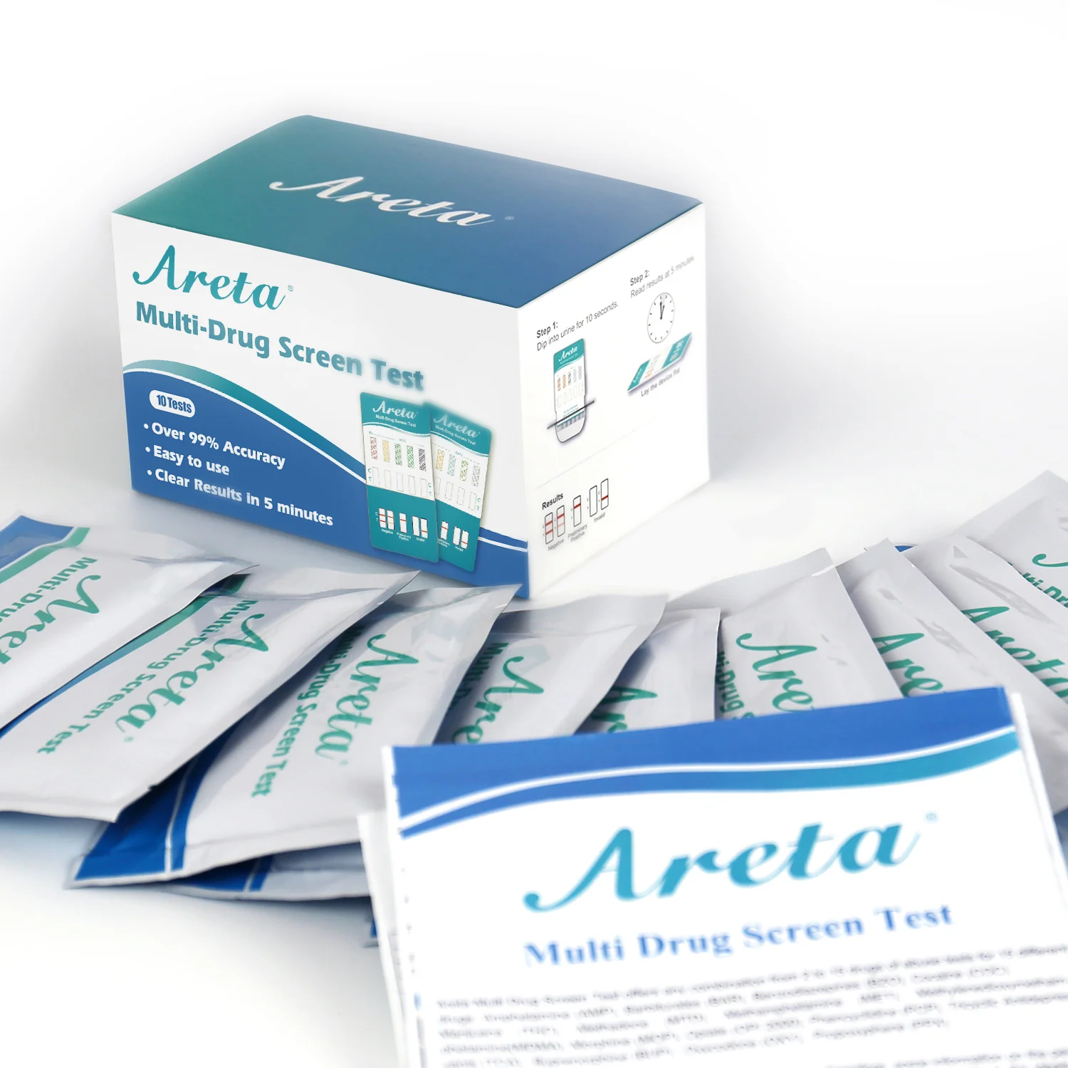 Areta 5 Panel Urine Drug Test Dip Card Kit #ADTP-754 - Image 9