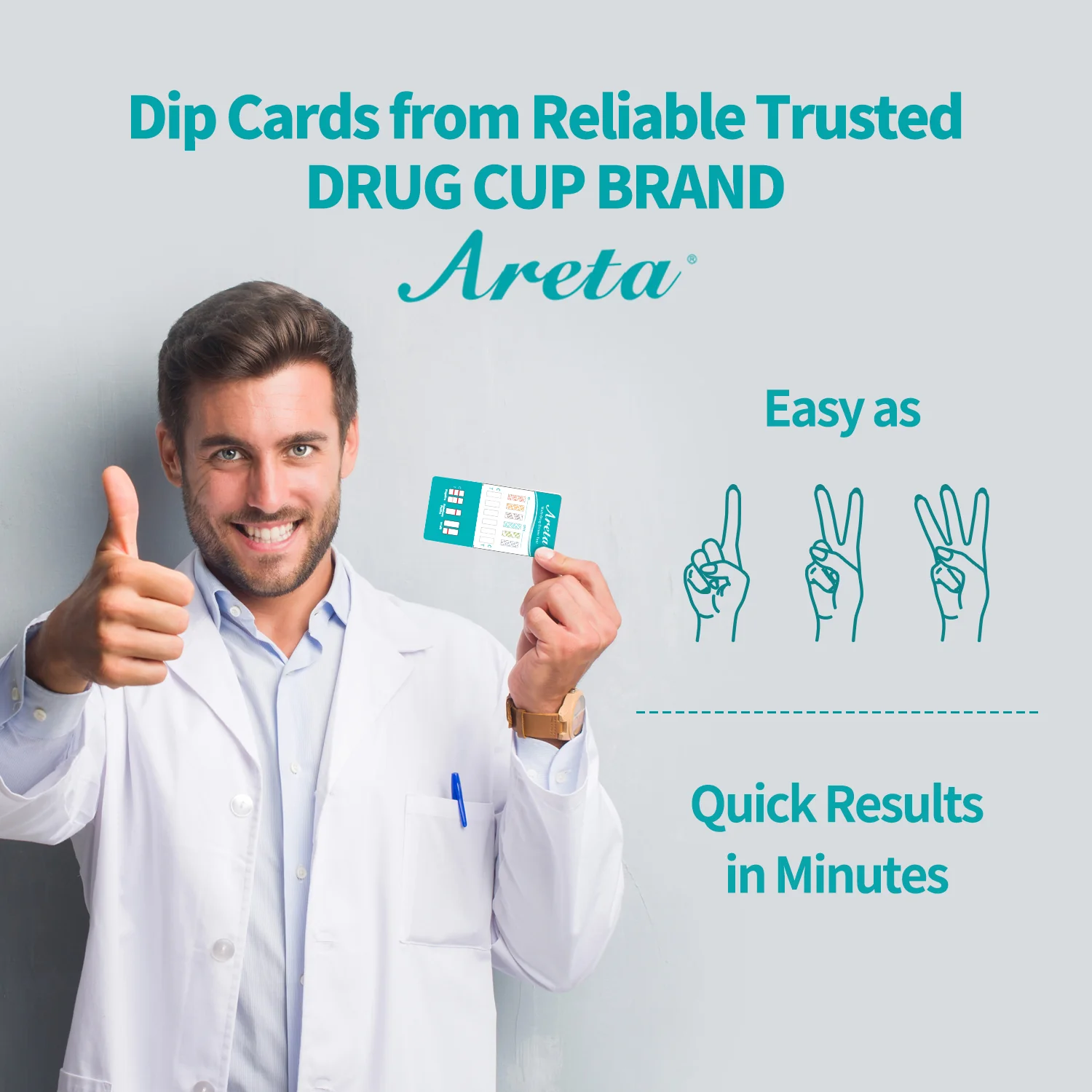 Areta 6 Panel Urine Drug Test Dip Card Kit #ADTP-264 - Image 3