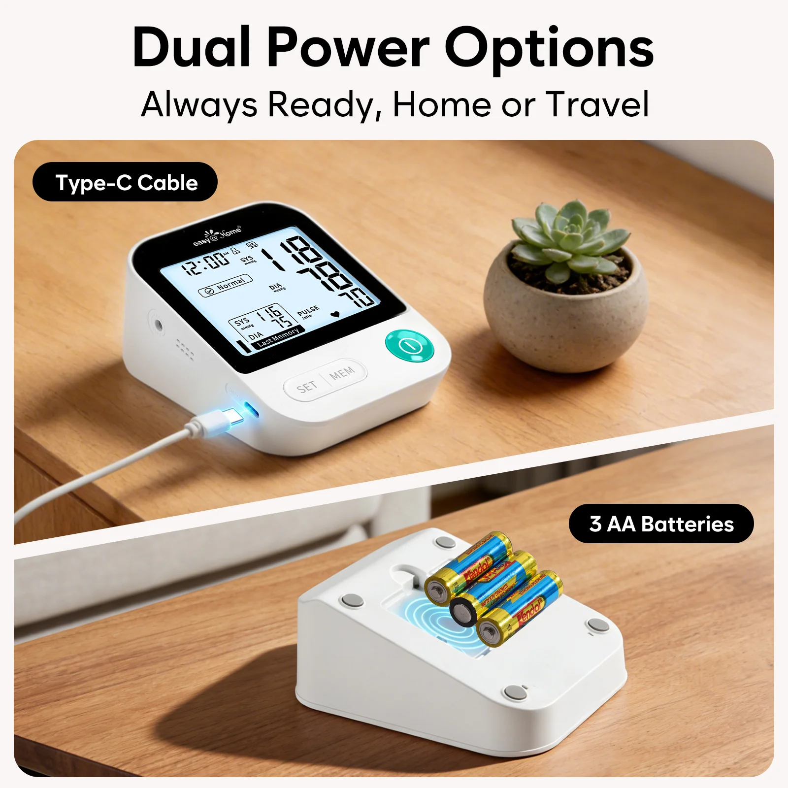 Blood Pressure Monitor for Home Use: Easy@Home Bluetooth BP Machine with Free MyHeartPal App, Digital Blood Pressure Machine with Large Backlit LCD Display, Fits 8.7–16.5 in Arms, EBP-20T - Image 10