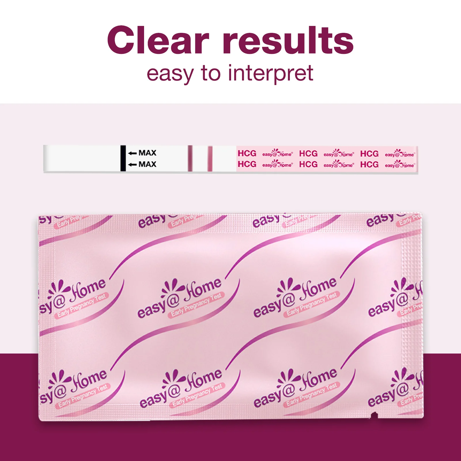 Easy@Home Pregnancy Test Strips Kit, Powered by Premom Ovulation Predictor iOS and Android APP, 20 HCG Tests - Image 3