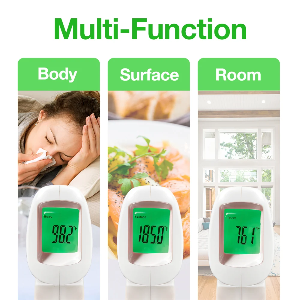 Easy@Home 3 in 1 Non-Contact Infrared Forehead Thermometer (US Stock) for Digital Temperature of Babies, Kids and Adults, Co-Branding JXB-178 - Image 6