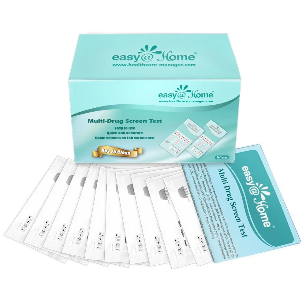 Easy@Home 9 Panel Instant Urine Dip Drug Test, Testing - AMP,BUP,BZO,COC,MOP,MTD,OXY,PPX,THC  #EDOAP-295 - Image 3