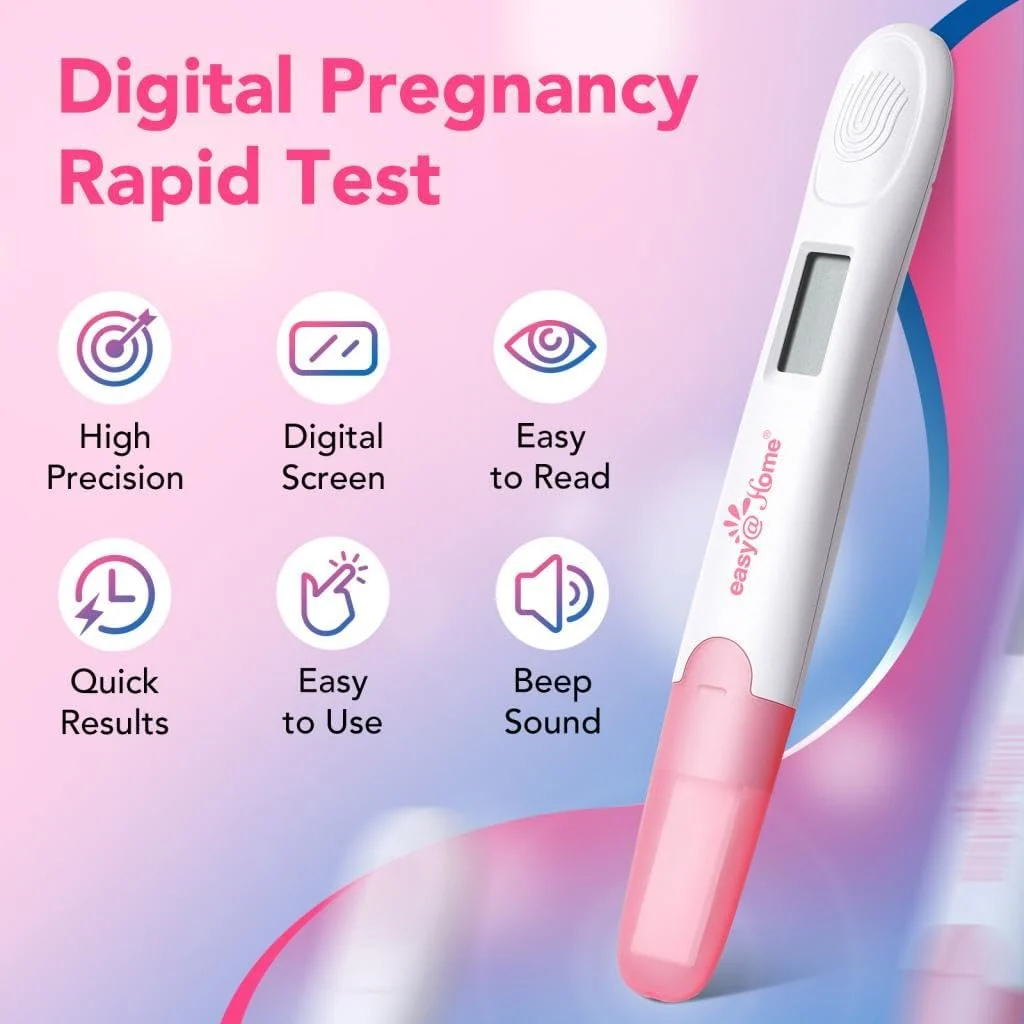 Easy@Home Digital Pregnancy Test 2 Pack – Midstream hCG Tests for Early Detection with Digital Display – Easy At-Home Use - Image 2