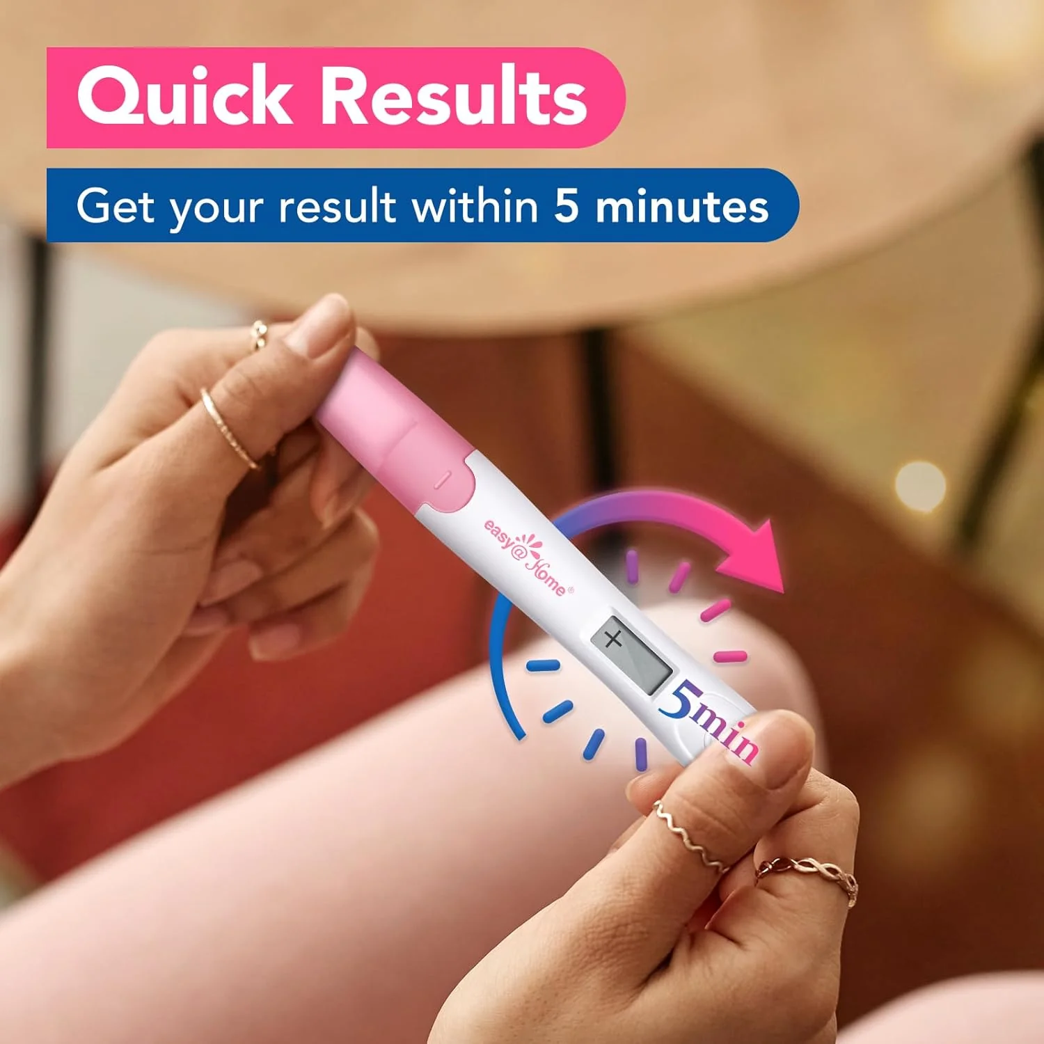 Easy@Home Digital Pregnancy Test 2 Pack – Midstream hCG Tests for Early Detection with Digital Display – Easy At-Home Use - Image 6