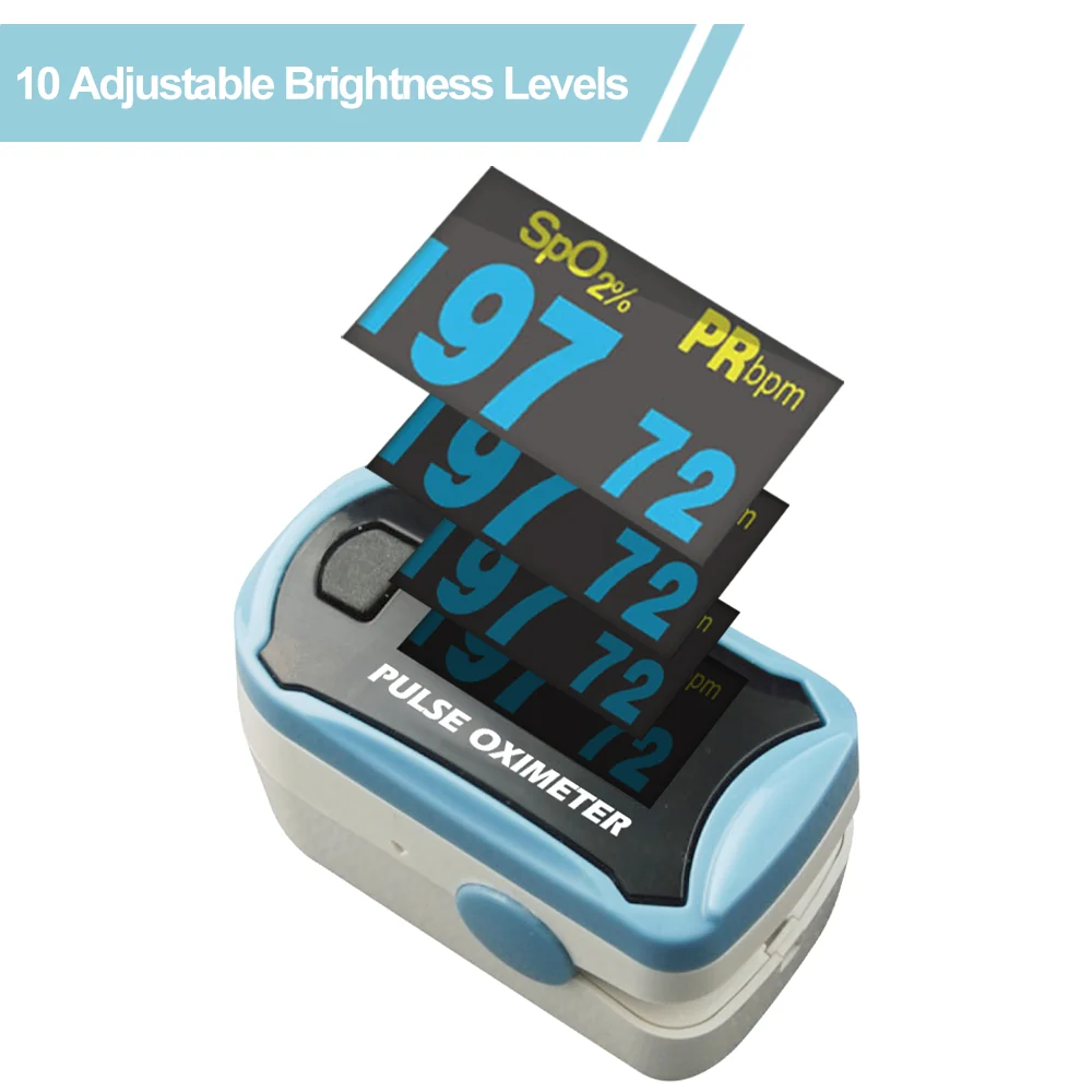 Easy@Home Fingertip Pulse Oximeter SpO2 Blood Oxygen Saturation Meter and Heart Rate Monitor, Rotatable OLED Display -EHP029 - Image 6