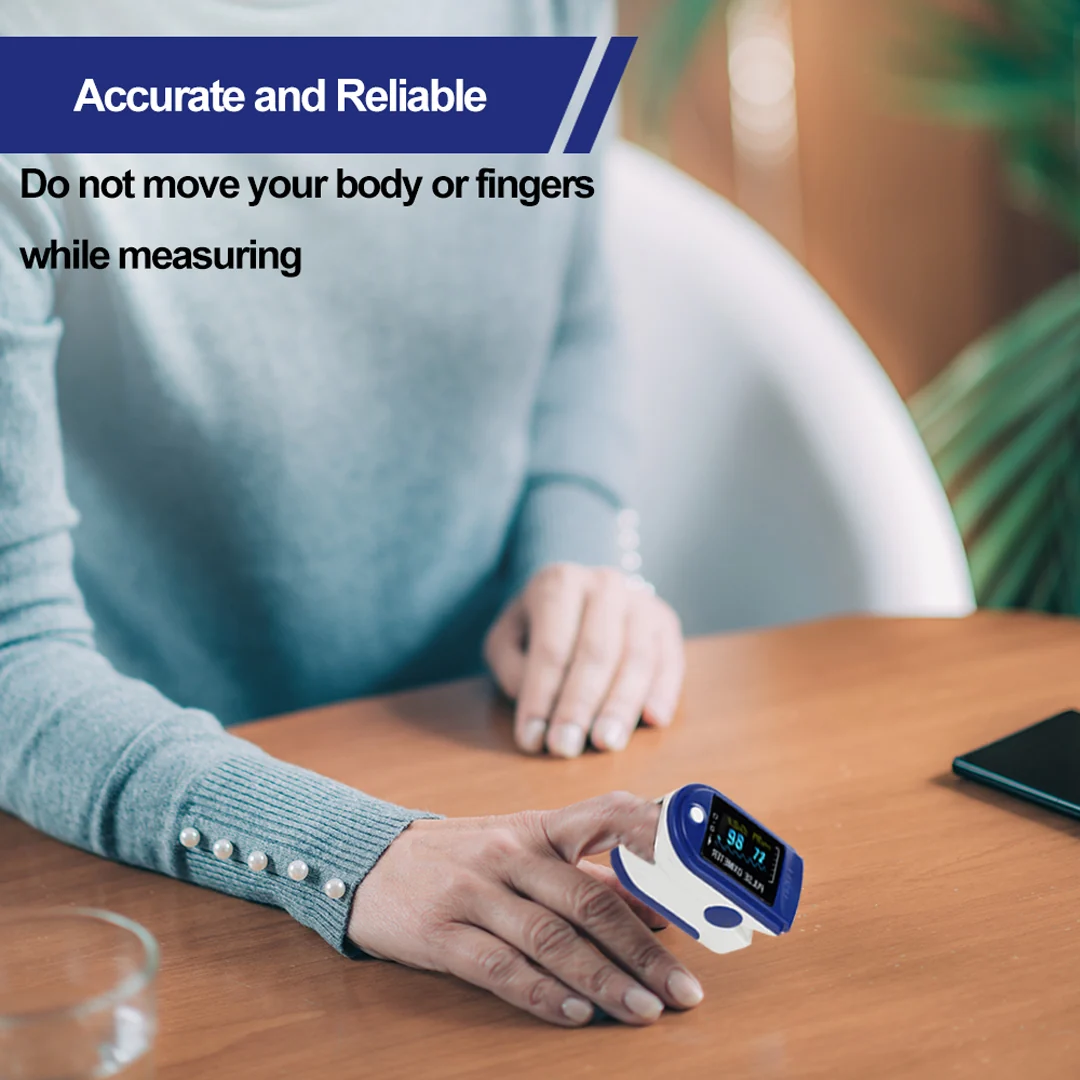 Easy@Home Fingertip Pulse Oximeter (Not for Medical Use) - SpO2 Blood Oxygen Saturation Meter and Heart Rate Monitor -EHP050 - Image 3