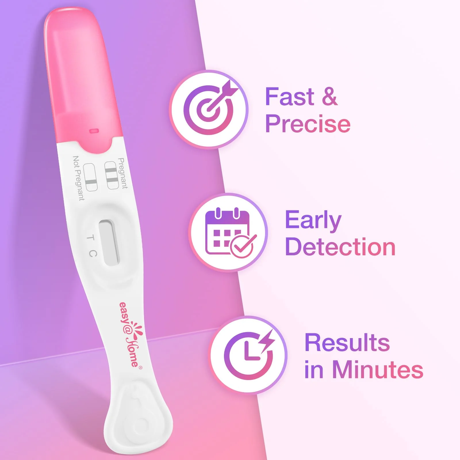 Easy@Home Ovulation & Pregnancy Test Kit: 50 Ovulation Test Strips + 3 Pregnancy Tests + 2 Collapsible Pee Cups - Accurate LH Surge Tracking & Early hCG Detection & Hygienic Home Use Urine Cup for TTC - Image 3