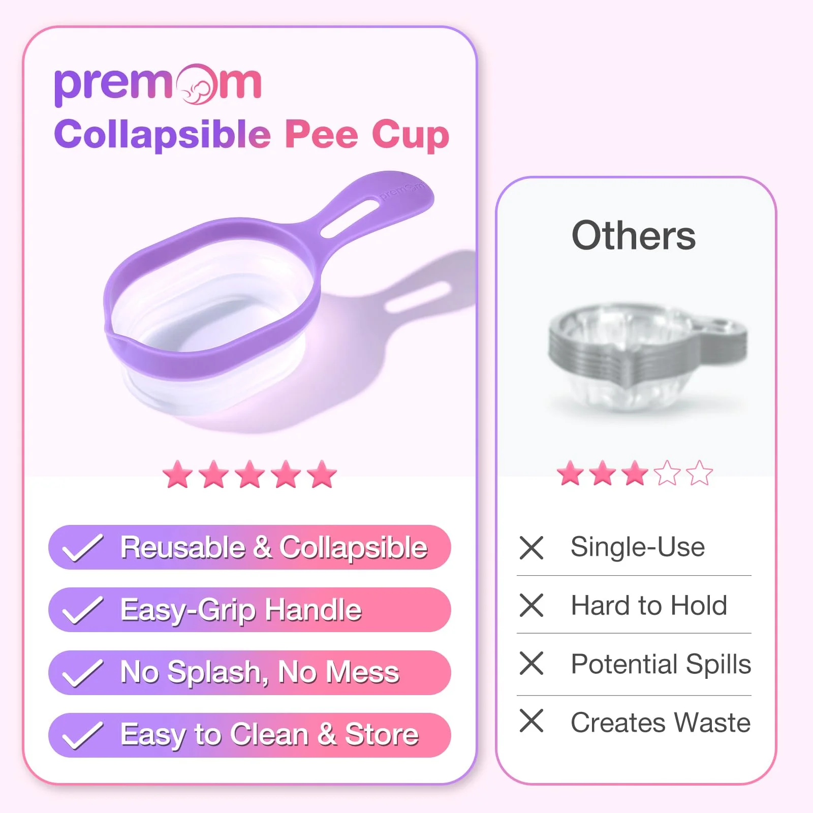 Easy@Home Ovulation & Pregnancy Test Kit: 50 Ovulation Test Strips + 3 Pregnancy Tests + 2 Collapsible Pee Cups - Accurate LH Surge Tracking & Early hCG Detection & Hygienic Home Use Urine Cup for TTC - Image 4