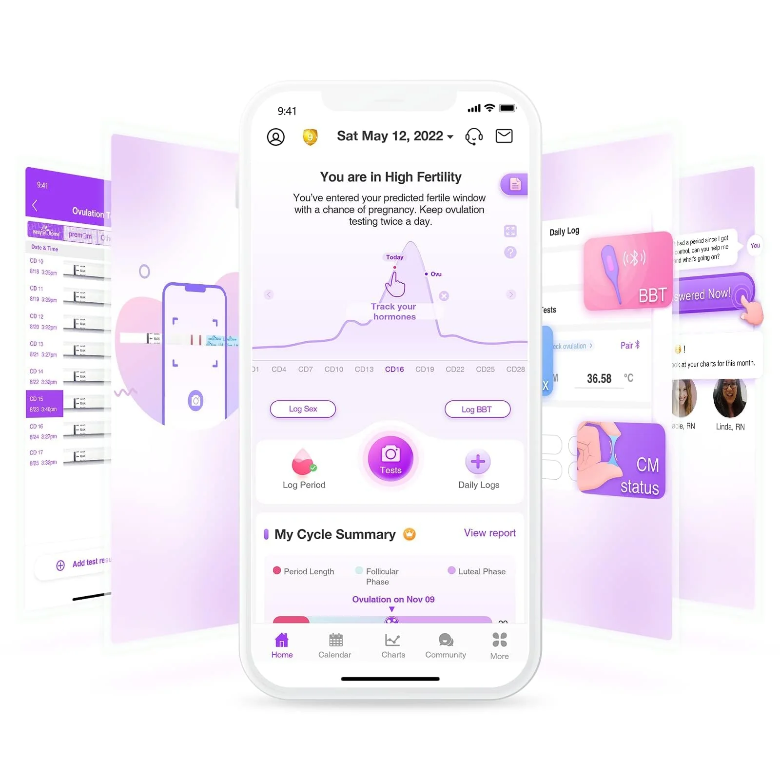 Easy@Home Ovulation Test Predictor Kit : Accurate Fertility Test for Women (Width of 5mm), Fertility Monitor Test Strips, 50 LH Strips with 50 Urine Cups - Image 4