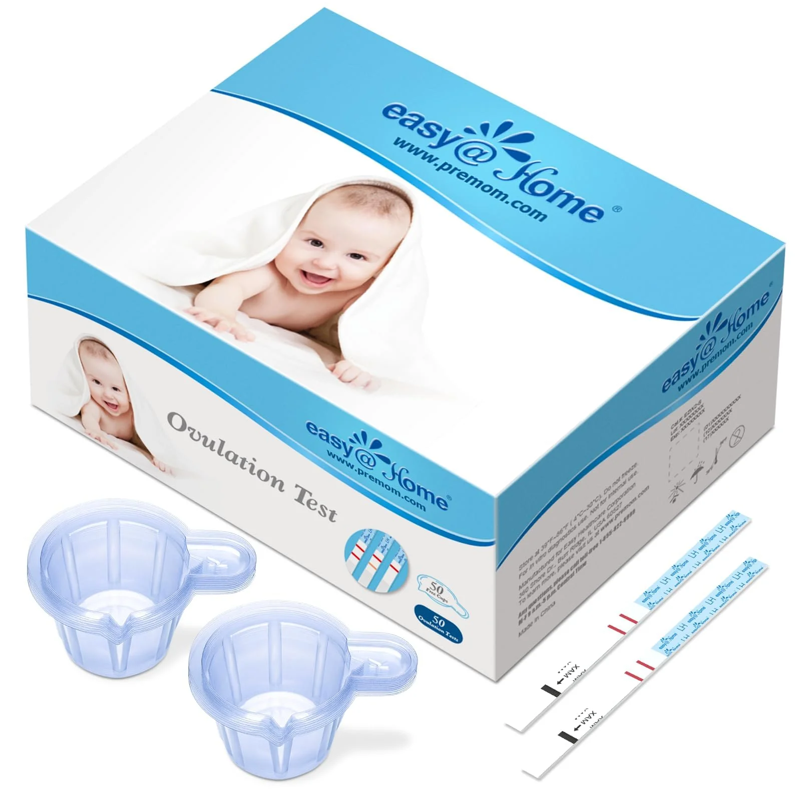 Easy@Home Ovulation Test Predictor Kit : Accurate Fertility Test for Women (Width of 5mm), Fertility Monitor Test Strips, 50 LH Strips with 50 Urine Cups - Image 8