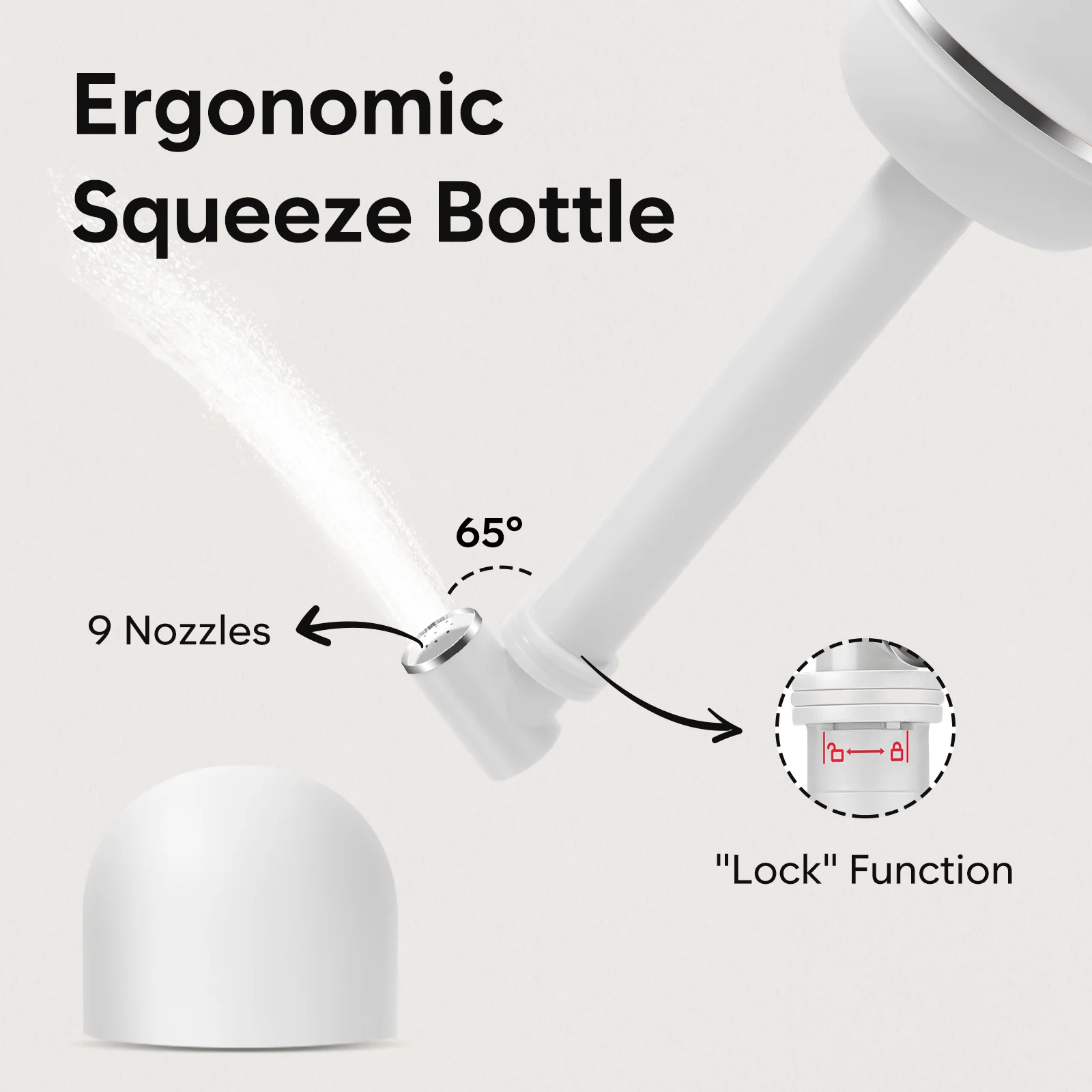Easy@Home Portable Bidet for Travel: Handheld Sprayer Kit - Personal Hygiene Peri Bottle for Women & Men | Perineal & Postpartum Care Essentials | 380mL (12.8 oz) Large Capacity Bottle | EPB-01 Grey - Image 3