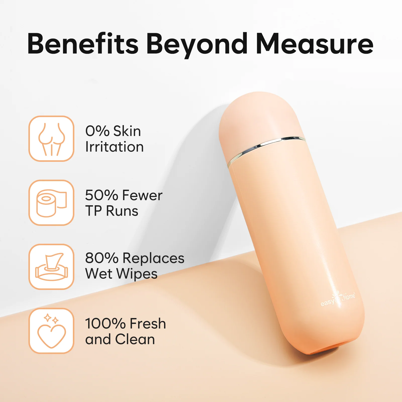 Easy@Home Portable Travel Bidet: Peri Bottle for Postpartum Care & Personal Hygiene - Handheld Sprayer Kit with 380ml(12.8 oz) Large Capacity Bottle - High Pressure Water Spray for Women & Men | EPB-01 Brown - Image 3