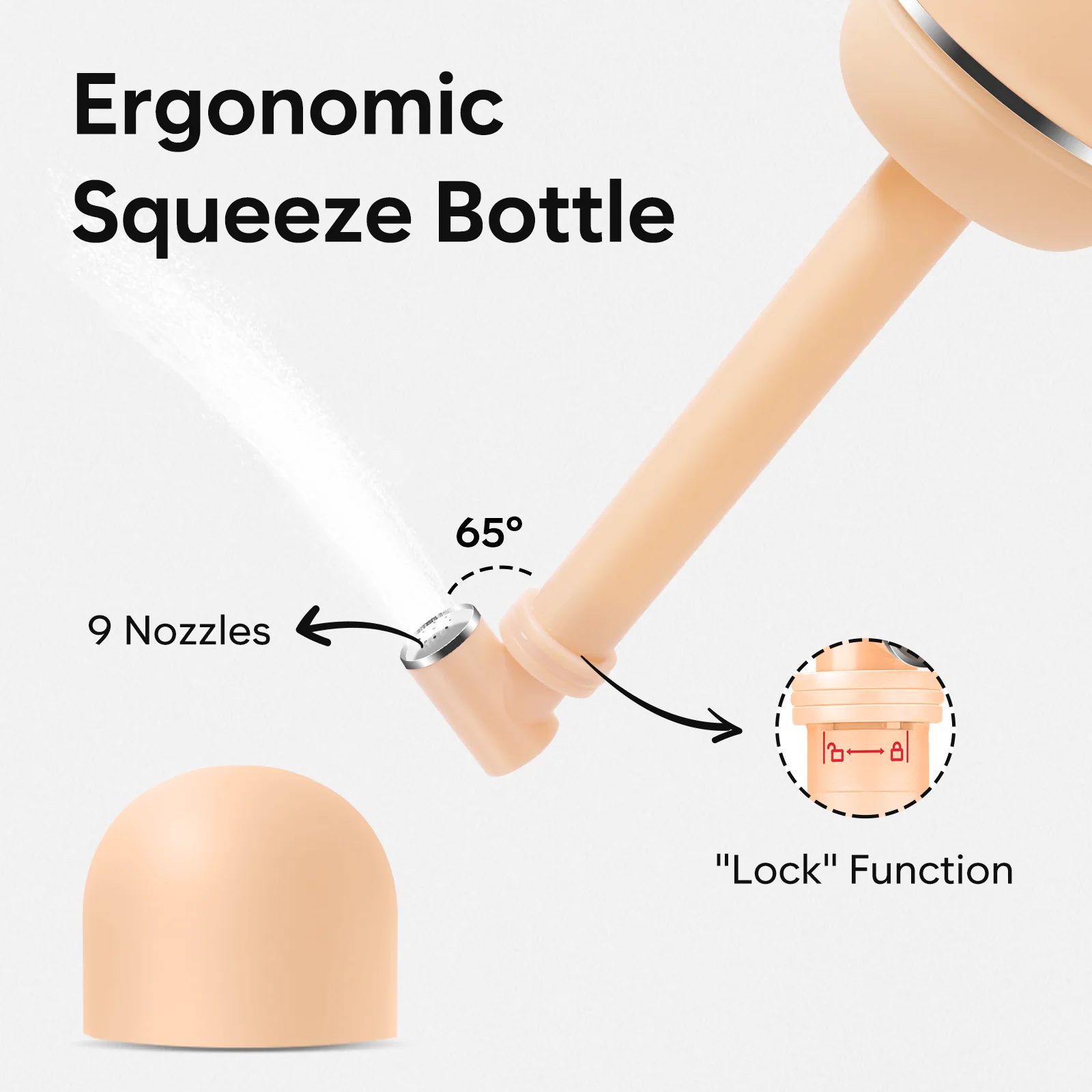 Easy@Home Portable Travel Bidet: Peri Bottle for Postpartum Care & Personal Hygiene - Handheld Sprayer Kit with 380ml(12.8 oz) Large Capacity Bottle - High Pressure Water Spray for Women & Men | EPB-01 Brown - Image 8