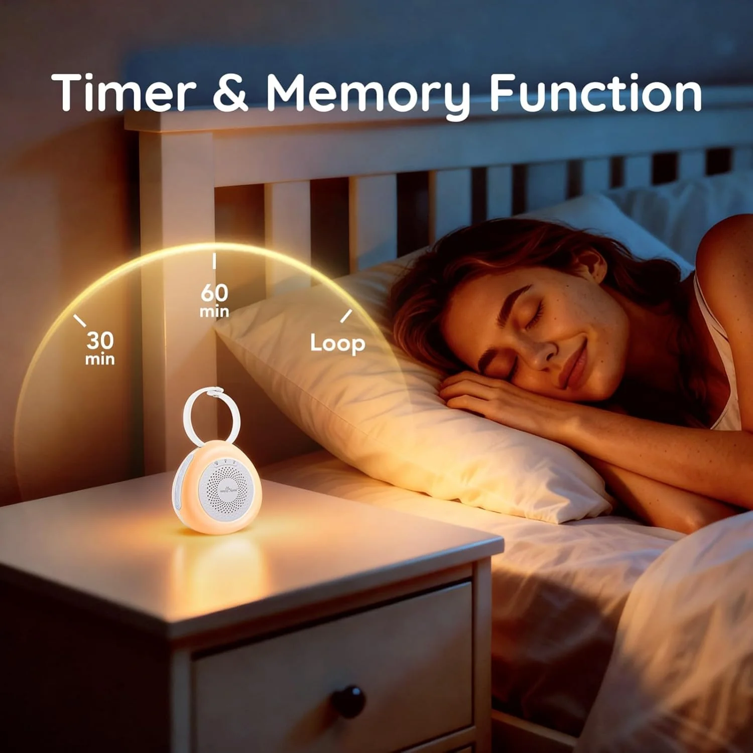 Easy@Home Portable White Noise Machine with 30 Relaxing Sounds, Automatic Timer, Child Lock, and Night Light | Ideal for Babies and Adults, White Noise Generator and Sounds for Sleep and Relaxation - Image 5