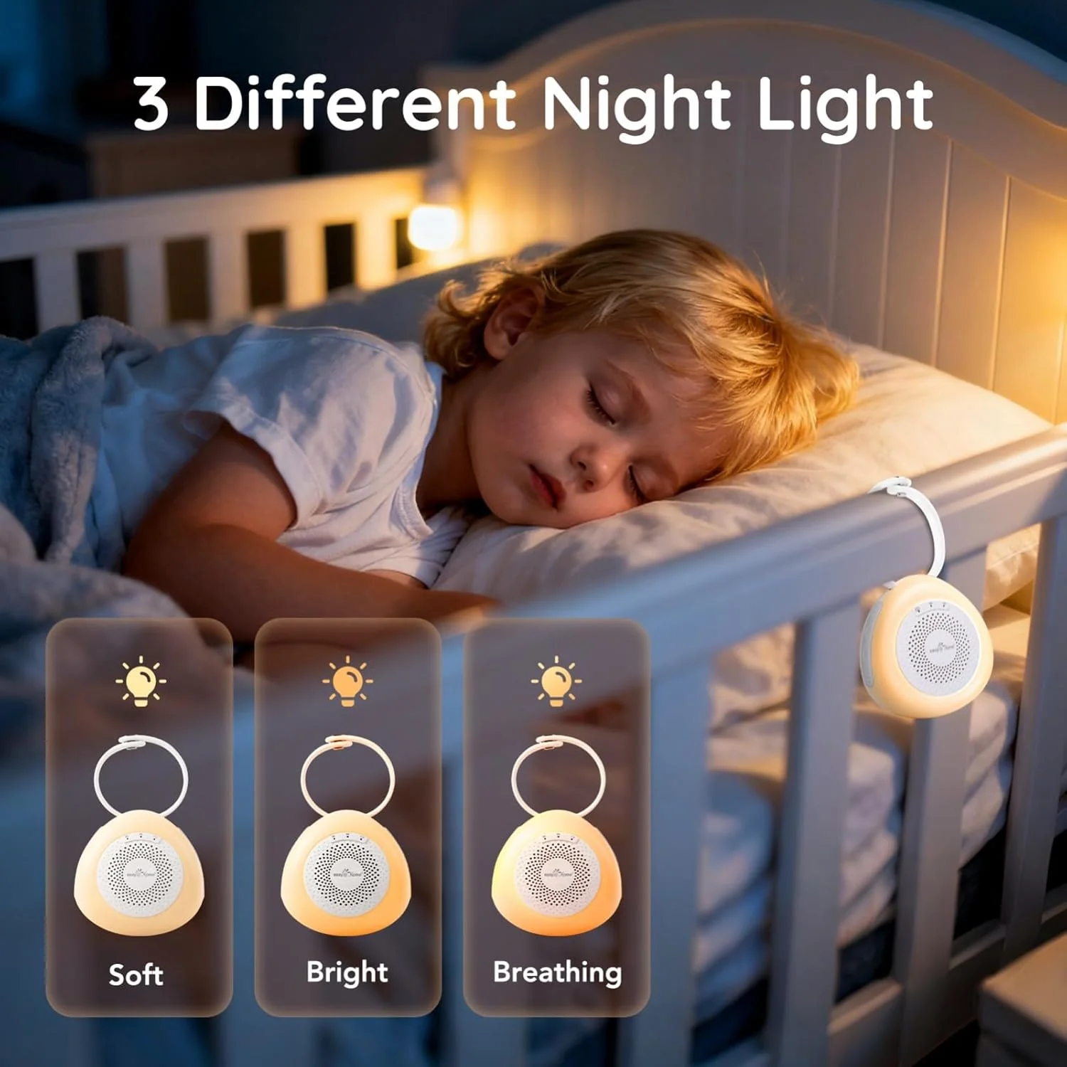 Easy@Home Portable White Noise Machine with 30 Relaxing Sounds, Automatic Timer, Child Lock, and Night Light | Ideal for Babies and Adults, White Noise Generator and Sounds for Sleep and Relaxation - Image 6