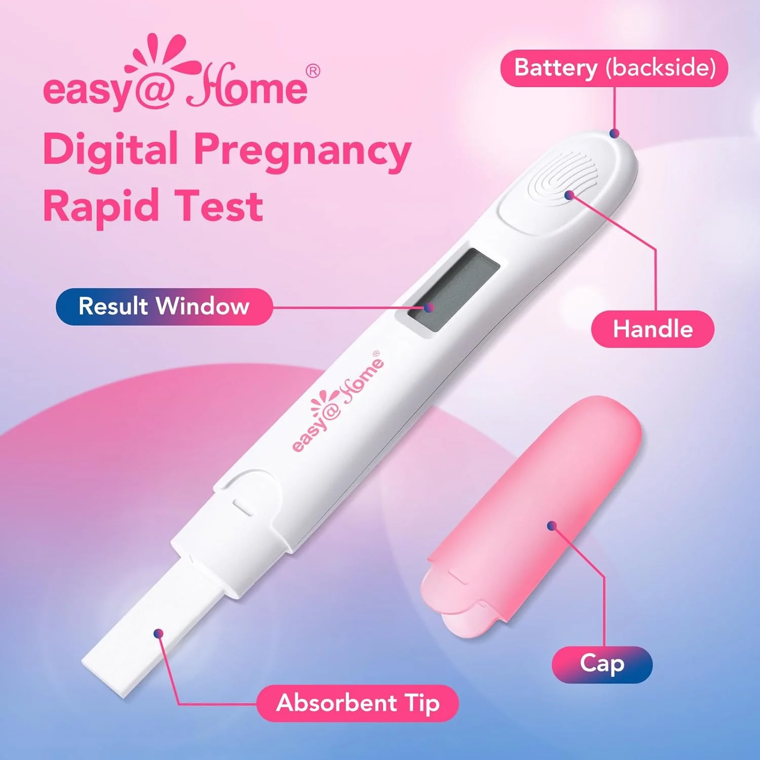 Easy@Home Pregnancy Test 3 Pack: hCG Test with 10 MIU/mL Sensitivity | Clear and Quick Results - Image 5