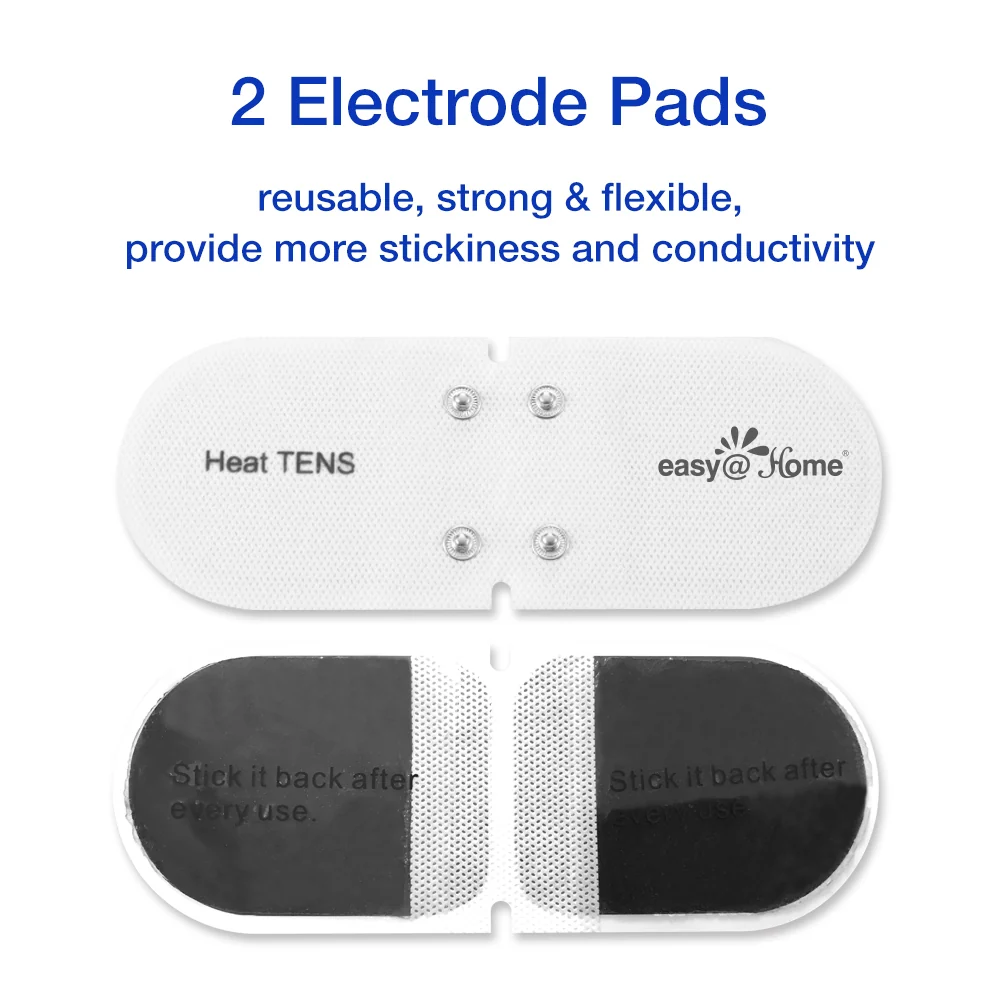 Easy@Home Heat TENS Unit, TENS EMS Unit with Heat Therapy, 510K Cleared, Large Back Lit Display FSA Eligible Pain Management and Muscle Stimulator Massager, Pain Relief Therapy EHE018 - Image 5