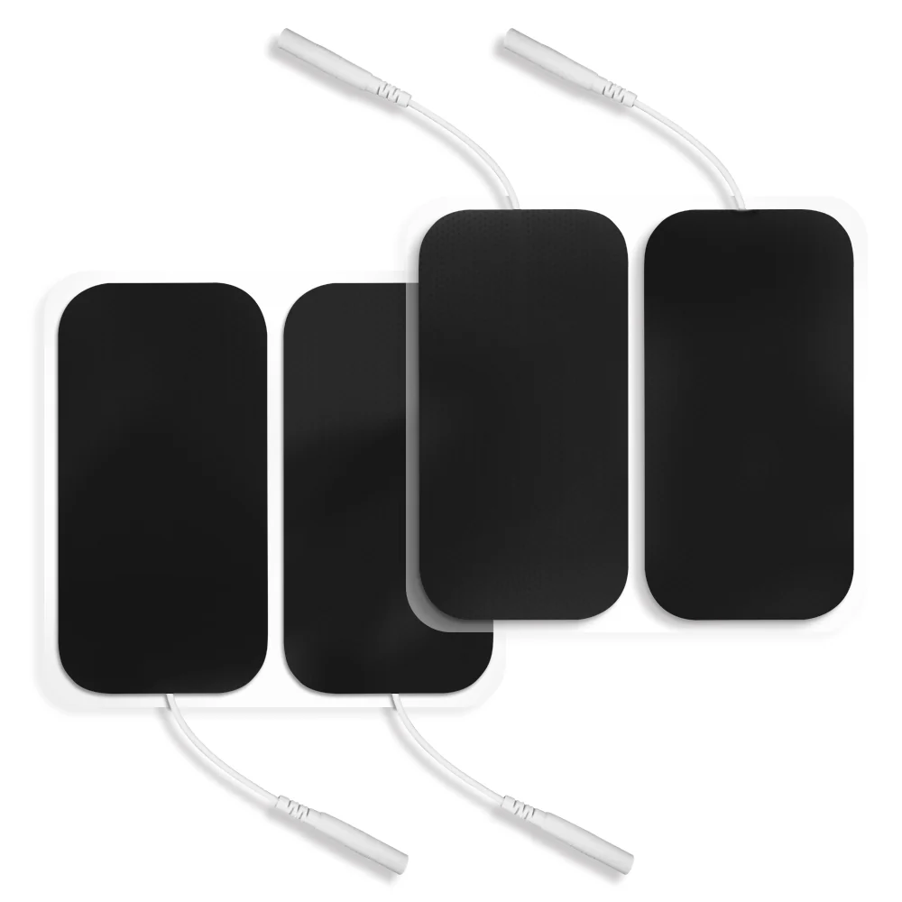Easy@Home Tens Unit Self Stick Carbon Electrode Pads, Non Irritating Design 4 Pcs 2" x 4" Reusable Pads + 16 Pcs 2" x 2" Reusable Pads - Image 4