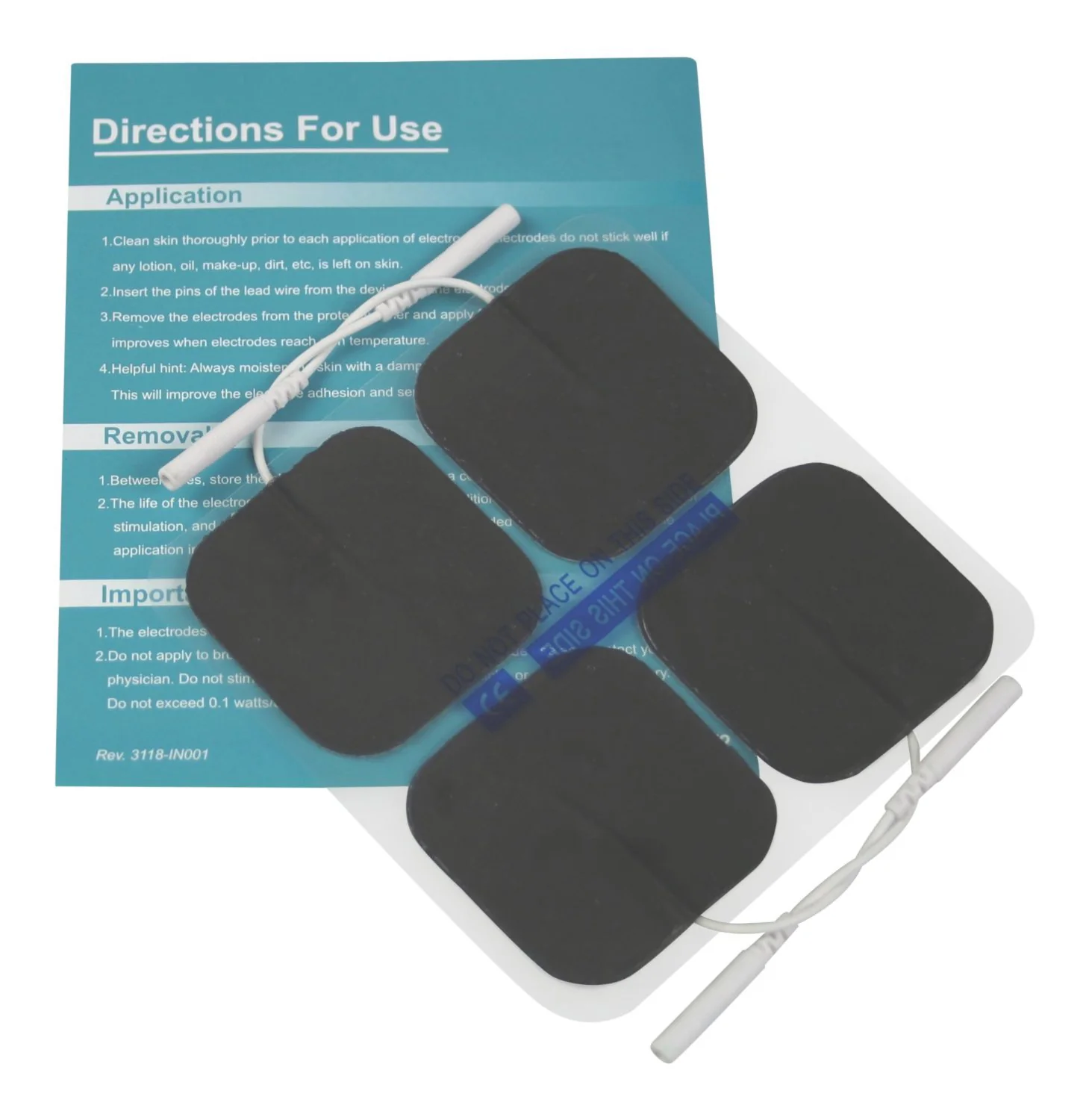 Easy@Home Tens Unit Self Stick Carbon Electrode Pads, Non Irritating Design 40 Pack 2" x 2" Reusable Pads - Image 7