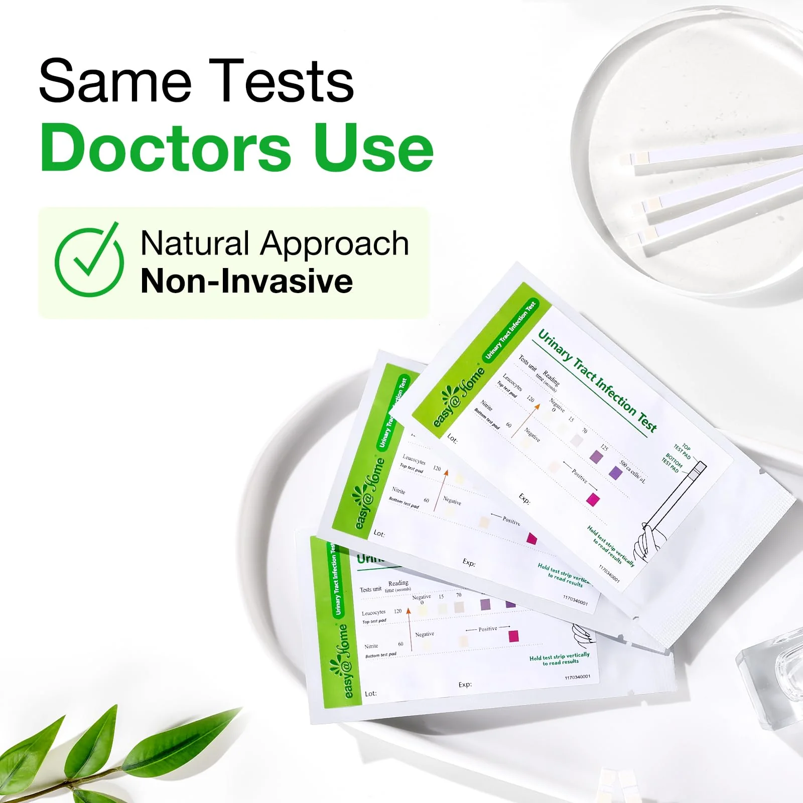 Easy@Home UTI Test Strips: Highly Accurate Urinary Tract Test Kit for Women Men, Bladder Infection Urine Testing, Quick Results, OTC Use (UTI - 5 Pack) - Image 3