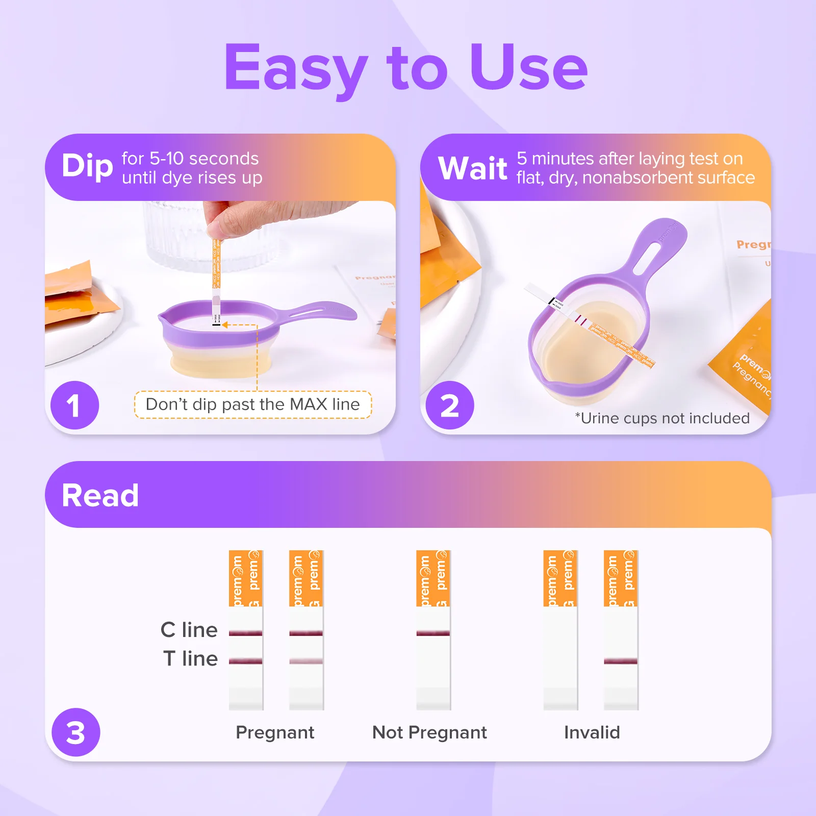 Premom Pregnancy Test Strips: Early Detection Pregnant Test Kits- 20 Pack - Image 3
