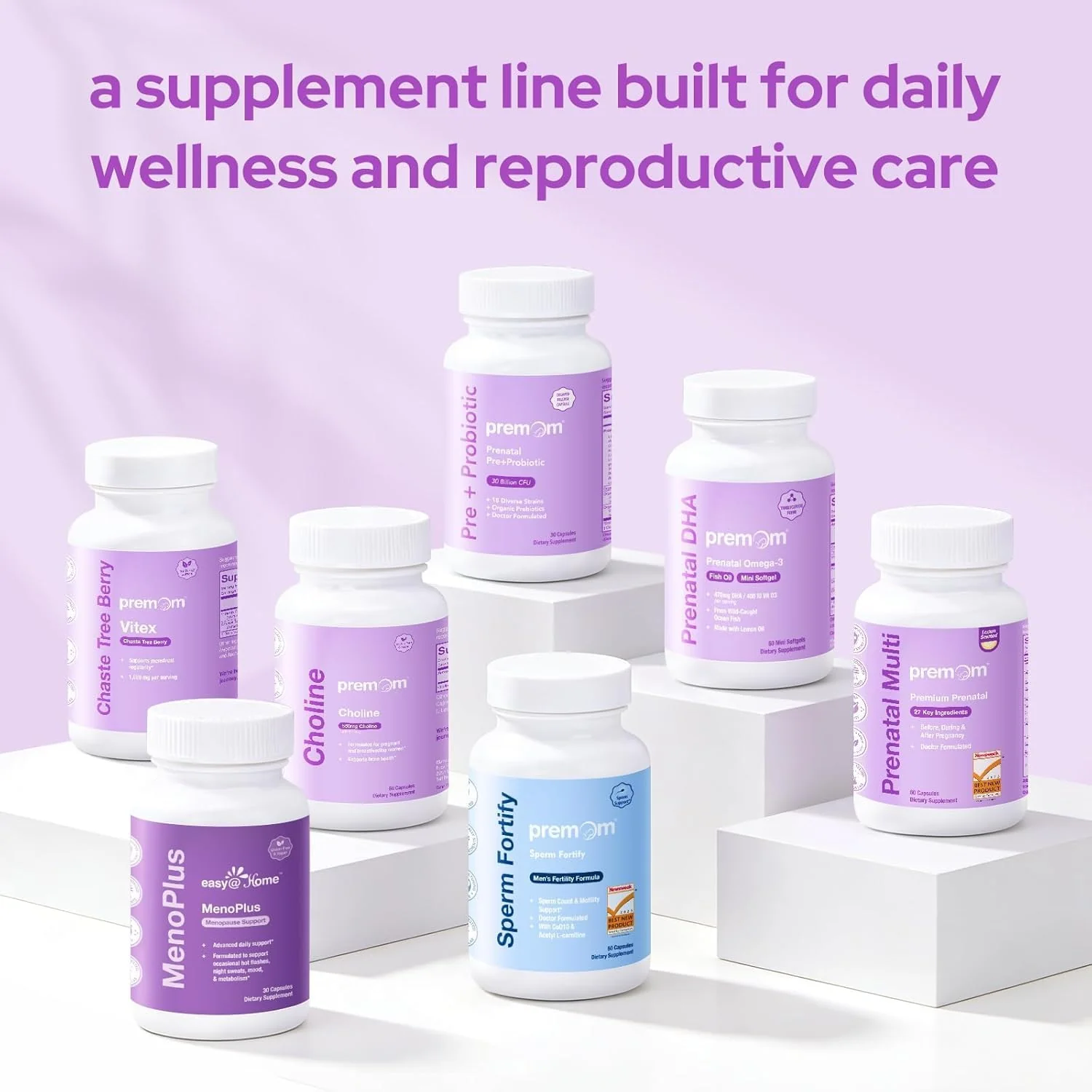 Premom Vitex, 1,000mg Per Serving, Vitex Chasteberry Supplement for Women, 2-in-1 with Fat Soluble Vitamin C, Hormone Balance, Fertility, Menstrual Cycle, & PMS Support*, Vegan, 60 Veggie Capsules - Image 5