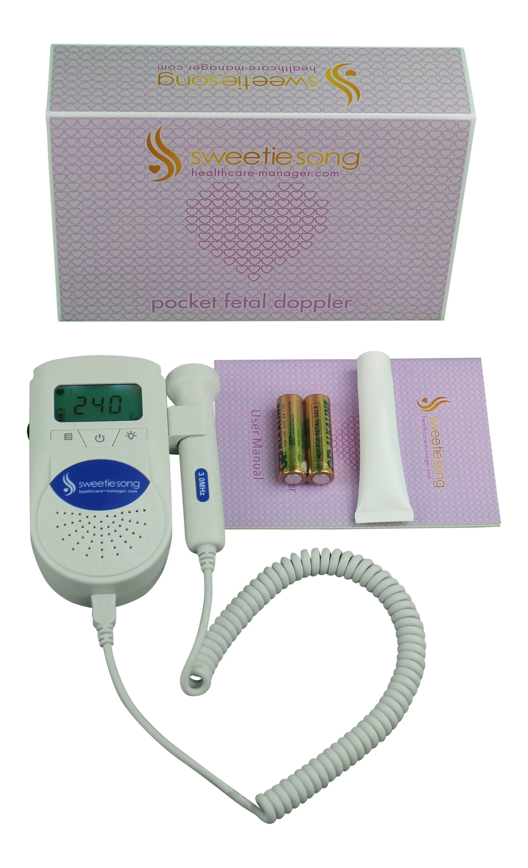 SweetieSong EZD-100S6 Heartbeat Baby Monitor, 3MHz Probe, Premium Package - Image 7